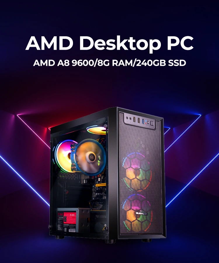 AOTESIER-ordenador de videojuegos AMD Core A8, 7680/240G SSD, conjunto completo de ordenador de juegos para e-sports, 8/16 Gb RAM, 256/500 GB AOTESIER-ordenador de videojuegos AMD Core A8, 7680/240G SSD, conjunto completo de ordenador de juegos para e-sports, 8/16 Gb RAM, 256/500 GB