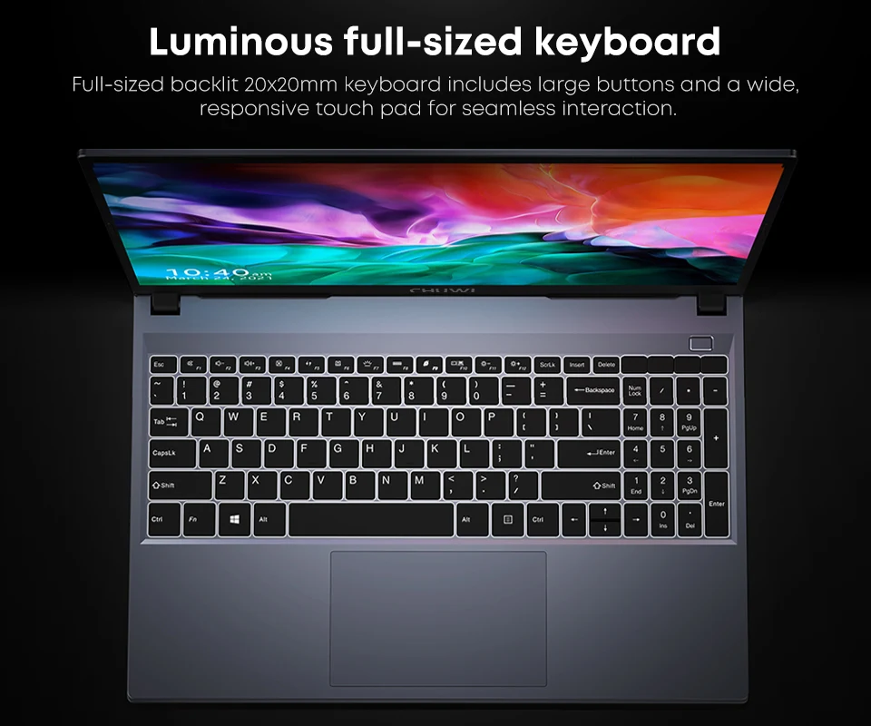 CHUWI-ordenador portátil CoreBook XPro, Notebook con procesador Core i5-1235U, 10 núcleos, pantalla FHD de 15,6 pulgadas, 16GB de RAM, 512GB de SSD, cuerpo metálico, con ventilador