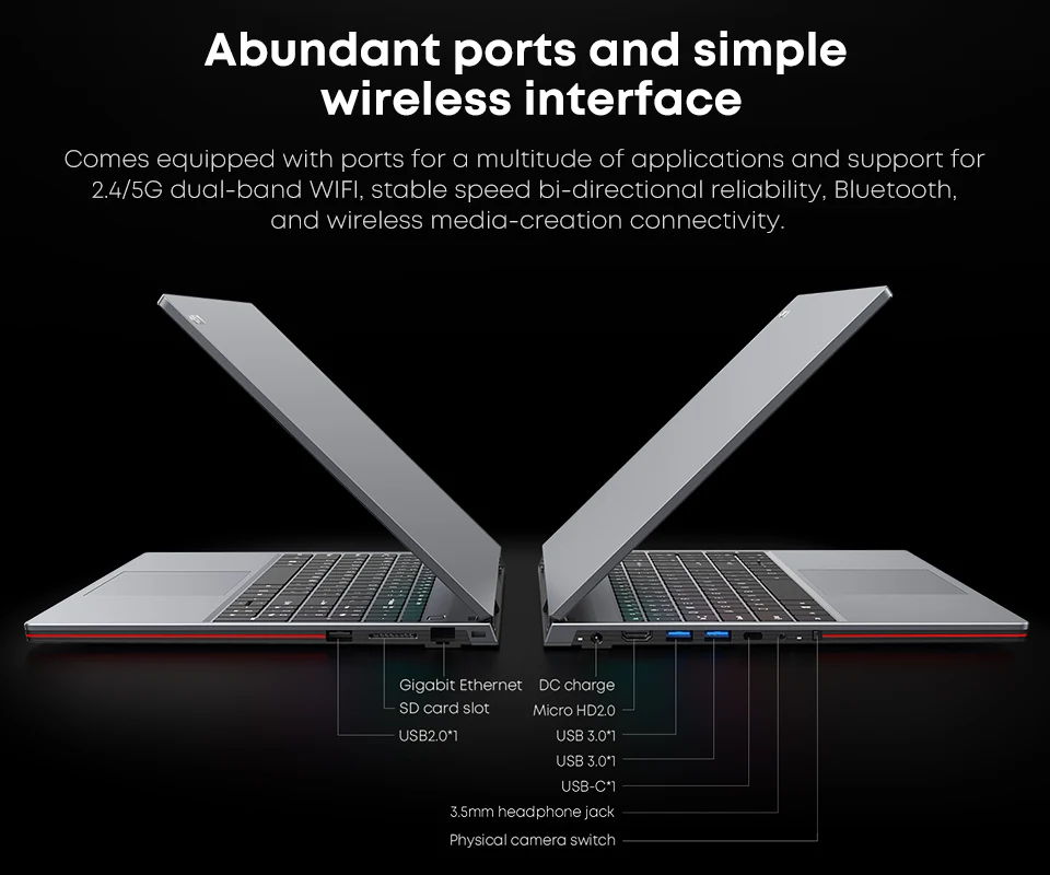 CHUWI-ordenador portátil CoreBook XPro, Notebook con procesador Core i5-1235U, 10 núcleos, pantalla FHD de 15,6 pulgadas, 16GB de RAM, 512GB de SSD, cuerpo metálico, con ventilador