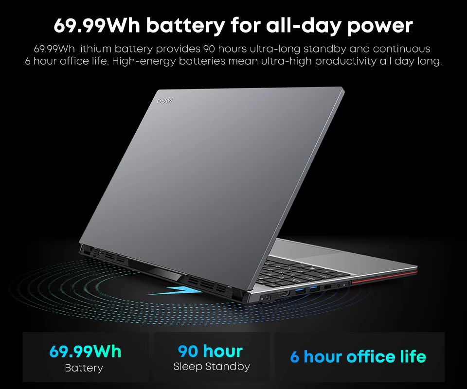 CHUWI-ordenador portátil CoreBook XPro, Notebook con procesador Core i5-1235U, 10 núcleos, pantalla FHD de 15,6 pulgadas, 16GB de RAM, 512GB de SSD, cuerpo metálico, con ventilador