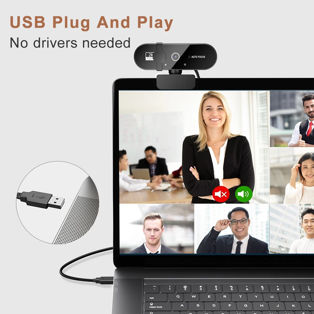 Cámara Web 4K 2K 1080p Mini 30fps Usb cámara Web Full Hd con micrófono trípode autoenfoque cámara Web para PC portátil Mac