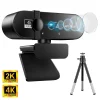 Cámara Web 4K 2K 1080p Mini 30fps Usb cámara Web Full Hd con micrófono trípode