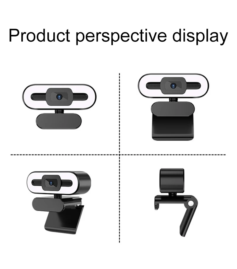 Cámara Web portátil 4K para ordenador, Webcam con transmisión en vivo, Flexible, Full HD, 2K, 1080P, con micrófono y Luz Cámara Web portátil 4K para ordenador, Webcam con transmisión en vivo, Flexible, Full HD, 2K, 1080P, con micrófono y Luz