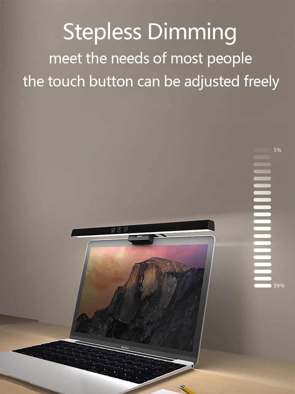 Lámpara de escritorio para el cuidado de los ojos, barra de luz LED para pantalla de Monitor de ordenador PC, lectura de atenuación continua, lámpara de mesa colgante alimentada por USB, 50cm Lámpara de escritorio para el cuidado de los ojos, barra de luz LED para pantalla de Monitor de ordenador PC, lectura de atenuación continua, lámpara de mesa colgante alimentada por USB, 50cm