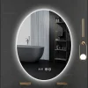Espejos de baño ovalados inteligentes modernos para el hogar, minimalistas.