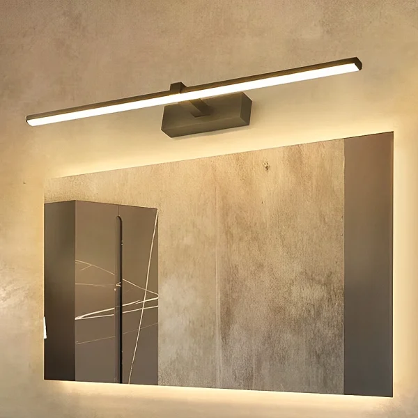 Lámpara LED de pared para cuarto de baño, luz moderna de aluminio en tres colores.
