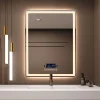 Espejo de maquillaje inteligente para baño, luz LED, inducción del cuerpo humano.