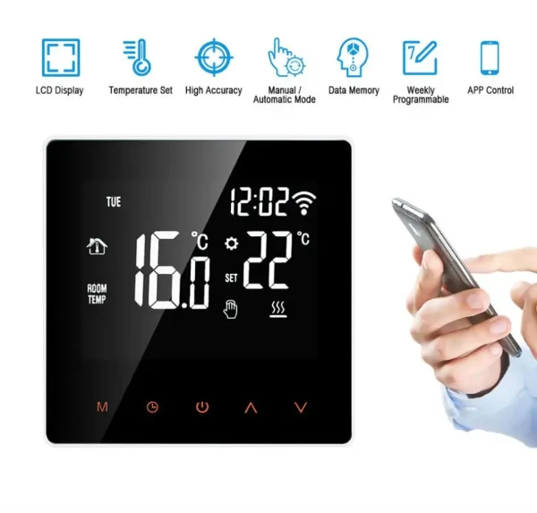 Termostato inteligente Tuya WiFi, controlador de temperatura