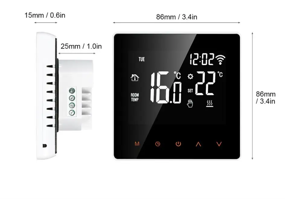 Termostato inteligente Tuya WiFi, controlador de temperatura para calefacción eléctrica de suelo, Caldera de agua/Gas, funciona con voz para Google Home, nuevo Termostato inteligente Tuya WiFi, controlador de temperatura para calefacción eléctrica de suelo, Caldera de agua/Gas, funciona con voz para Google Home, nuevo