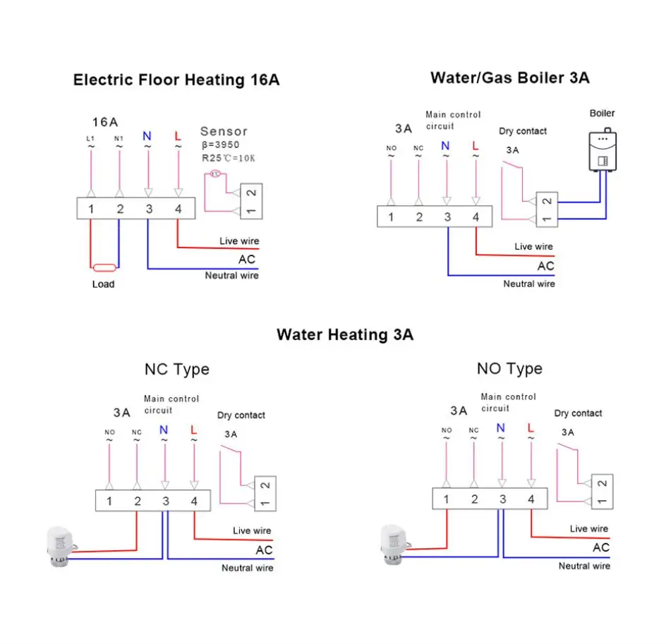 Termostato inteligente Tuya WiFi, controlador de temperatura para calefacción eléctrica de suelo, Caldera de agua/Gas, funciona con voz para Google Home, nuevo Termostato inteligente Tuya WiFi, controlador de temperatura para calefacción eléctrica de suelo, Caldera de agua/Gas, funciona con voz para Google Home, nuevo