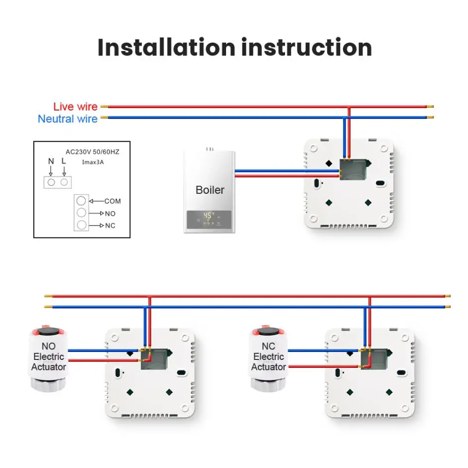Controlador de temperatura inteligente Tuya RF, termostato inalámbrico WiFii para caldera de Gas, calefacción de agua, funciona con Alexa y Google Home, nuevo Controlador de temperatura inteligente Tuya RF, termostato inalámbrico WiFii para caldera de Gas, calefacción de agua, funciona con Alexa y Google Home, nuevo