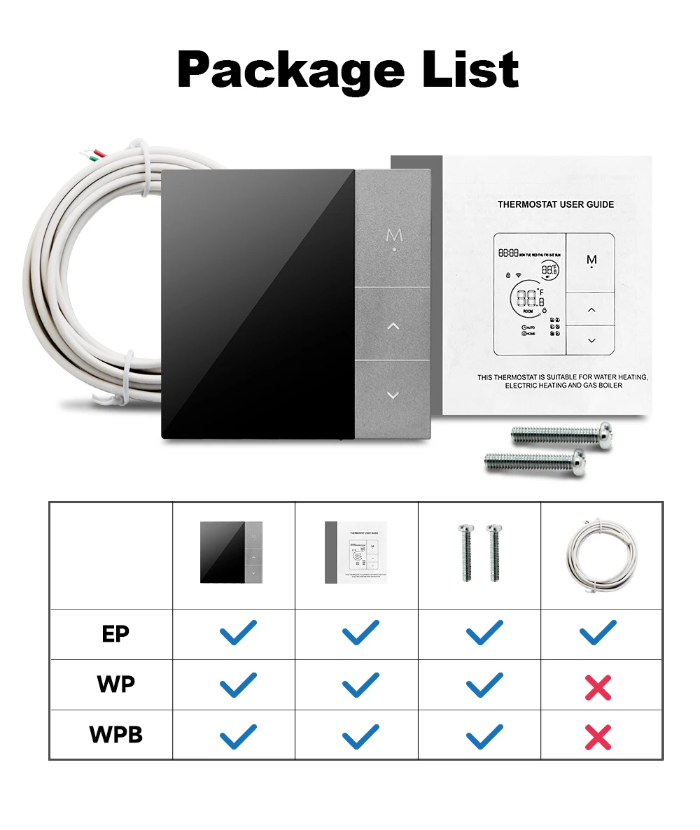 Termostato WiFi con Tuya Smart Home, termorregulador para calefacción por suelo radiante, controlador de temperatura eléctrico cálido y Alice Alexa