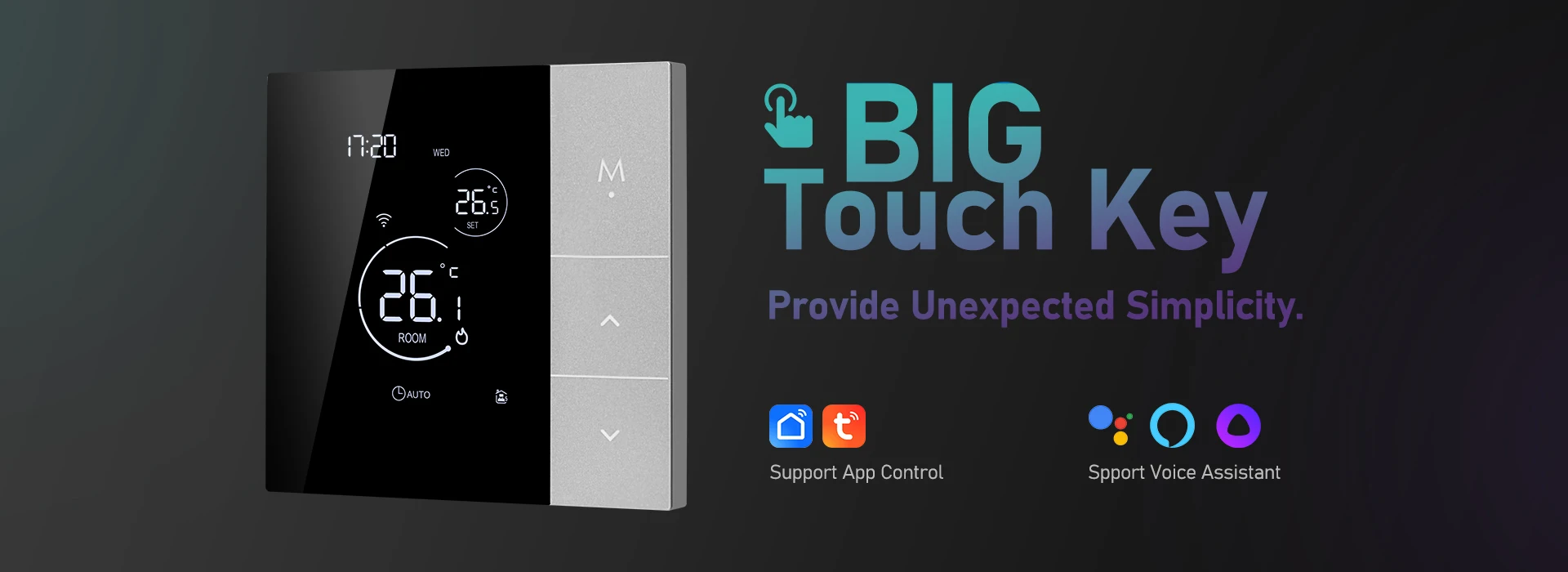 Termostato WiFi con Tuya Smart Home, termorregulador para calefacción por suelo radiante, controlador de temperatura eléctrico cálido y Alice Alexa Termostato WiFi con Tuya Smart Home, termorregulador para calefacción por suelo radiante, controlador de temperatura eléctrico cálido y Alice Alexa