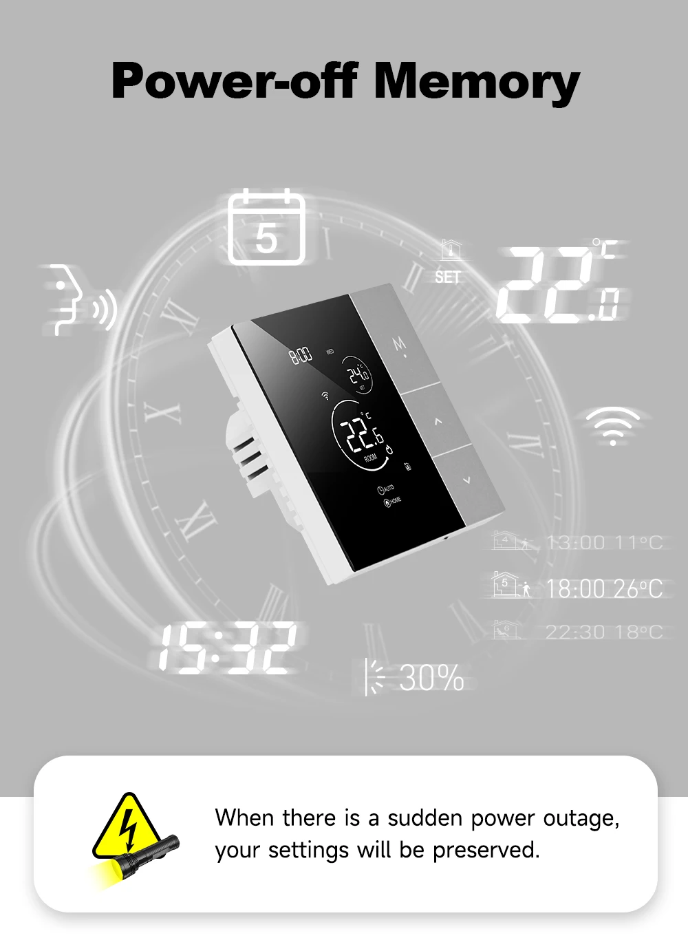 Termostato WiFi con Tuya Smart Home, termorregulador para calefacción por suelo radiante, controlador de temperatura eléctrico cálido y Alice Alexa Termostato WiFi con Tuya Smart Home, termorregulador para calefacción por suelo radiante, controlador de temperatura eléctrico cálido y Alice Alexa