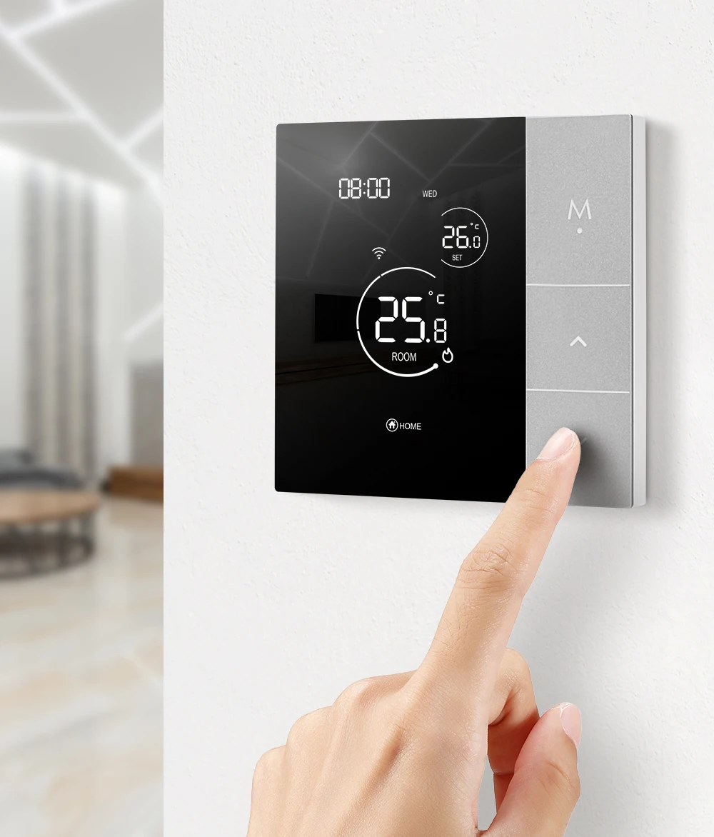 Termostato WiFi con Tuya Smart Home, termorregulador para calefacción por suelo radiante, controlador de temperatura eléctrico cálido y Alice Alexa Termostato WiFi con Tuya Smart Home, termorregulador para calefacción por suelo radiante, controlador de temperatura eléctrico cálido y Alice Alexa