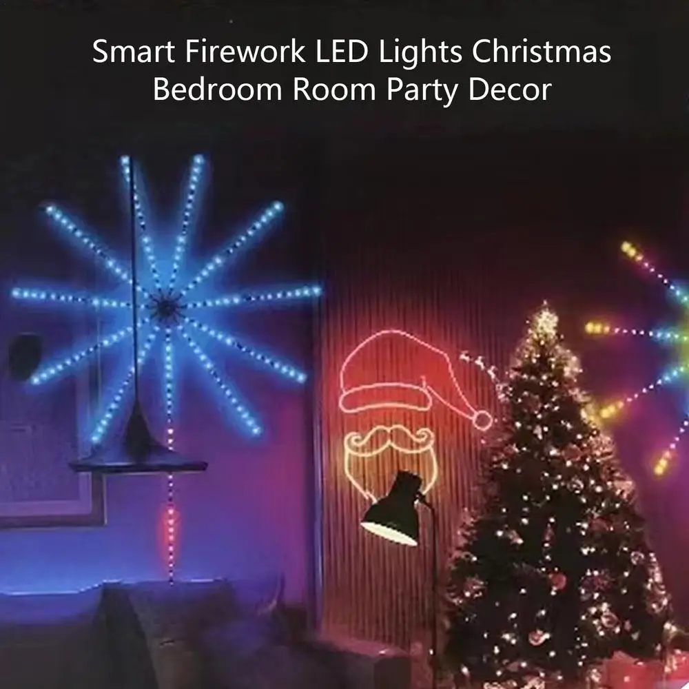 Tira de luces LED para exteriores, iluminación ambiental inteligente con Control por aplicación USB, cambio de Color, efecto de lanzamiento, sincronización de música remota, para dormitorio