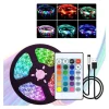 Tira de luces LED con Control remoto IR, lámpara de iluminación para el hogar.
