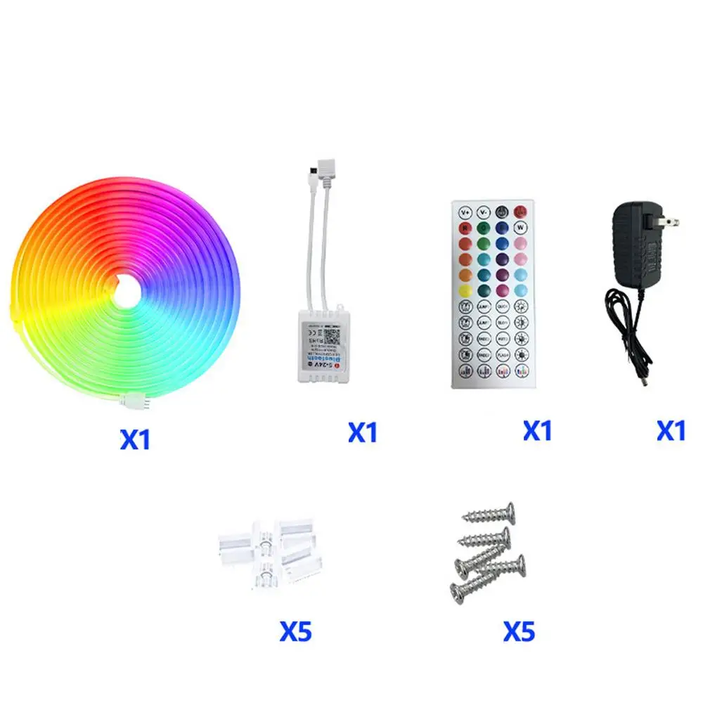 Cadena de luces de cuerda Musical con Control remoto, luces LED que cambian de Color para interiores y exteriores, luces de cuerda de neón para