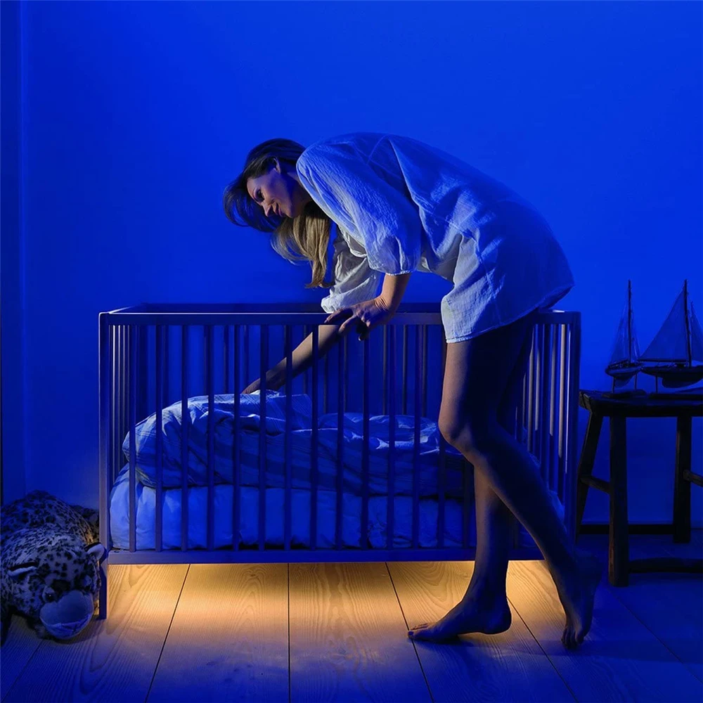 Cinta de luz LED con Sensor de movimiento para armario de cocina, tira de luz no impermeable, inalámbrica, PIR, con batería, para escaleras y armario Cinta de luz LED con Sensor de movimiento para armario de cocina, tira de luz no impermeable, inalámbrica, PIR, con batería, para escaleras y armario