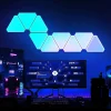 Lámpara LED Triangular Quantum RGB, luz de fondo de ritmo de Recogida inteligente para dormitorio.