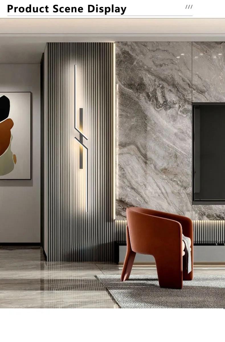 Lámpara de pared Led de tira creativa moderna, candelabro de pared minimalista.